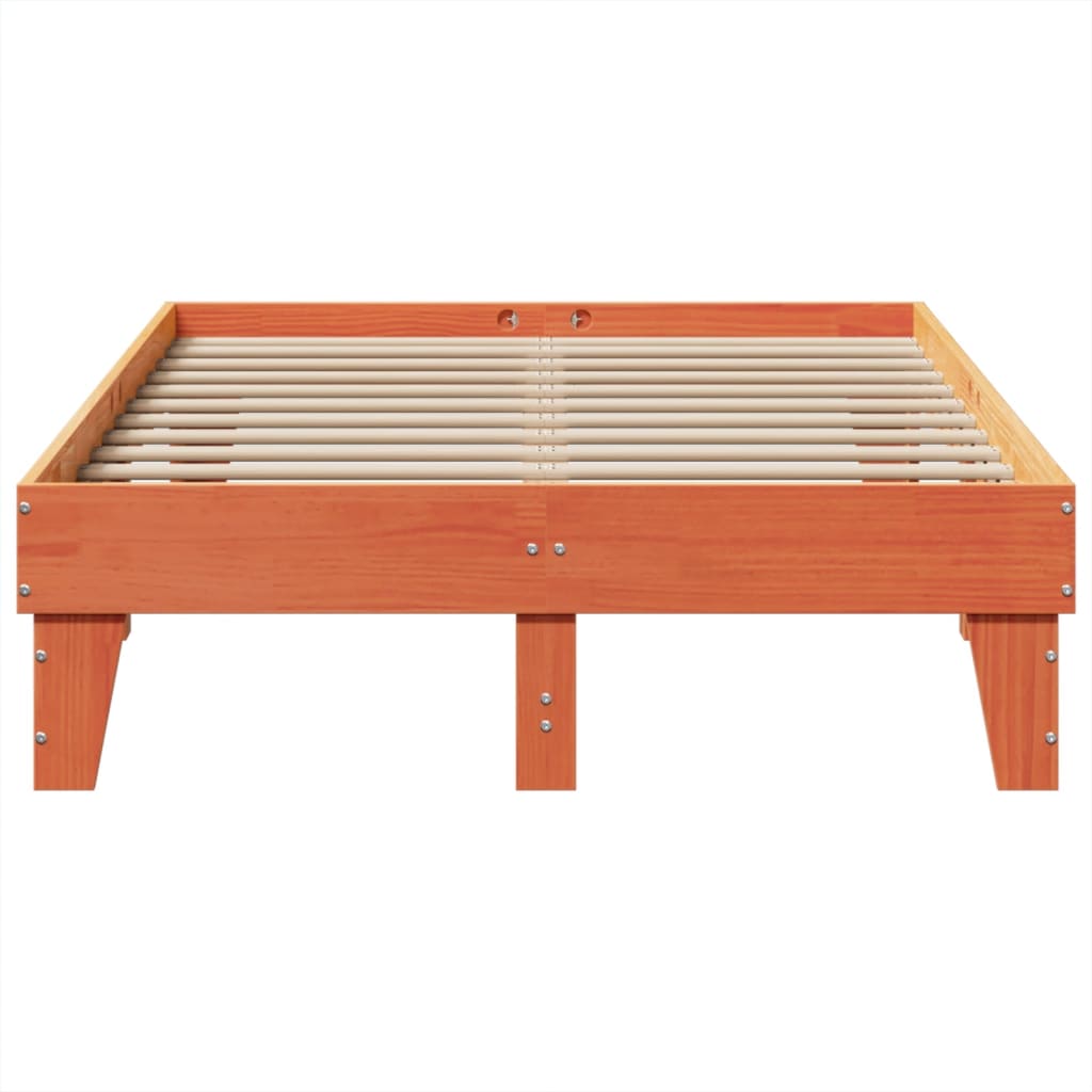 Letto senza Materasso Marrone Cera 120x190 cm in Legno di Pino