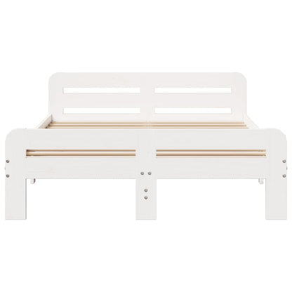 Letto senza Materasso Bianco 180x200 cm Legno Massello di Pino