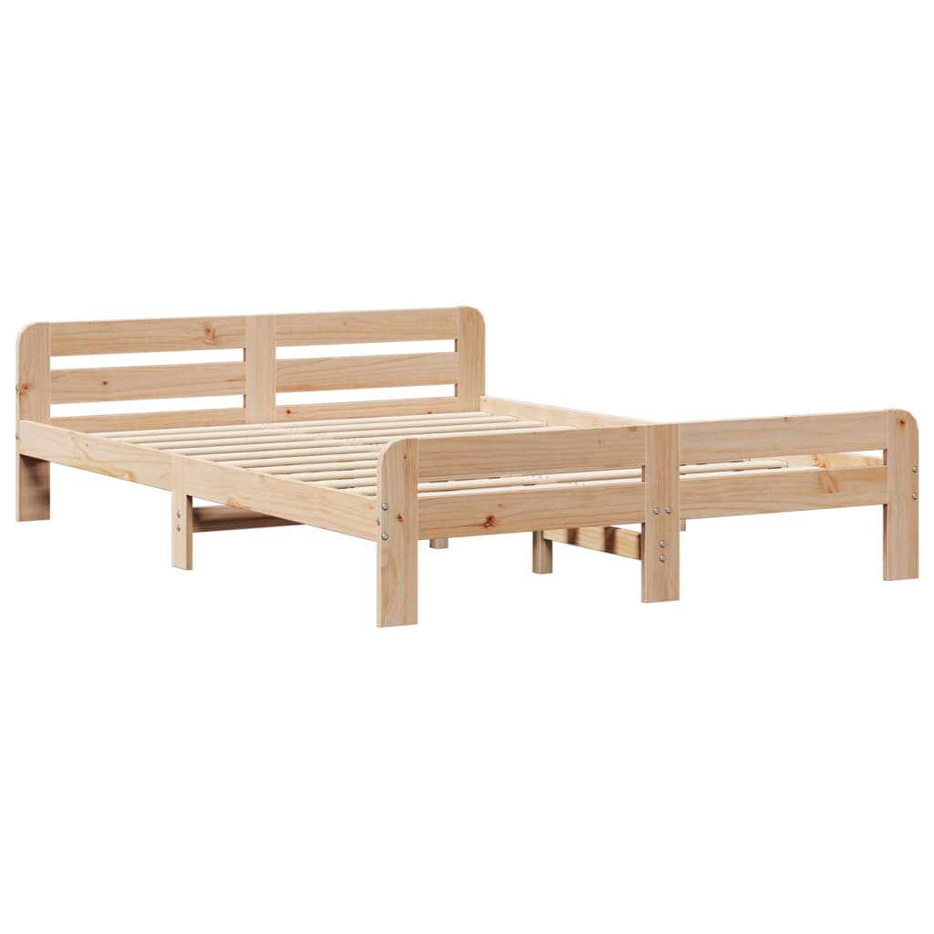 Letto senza Materasso 160x200 cm in Legno Massello di Pino