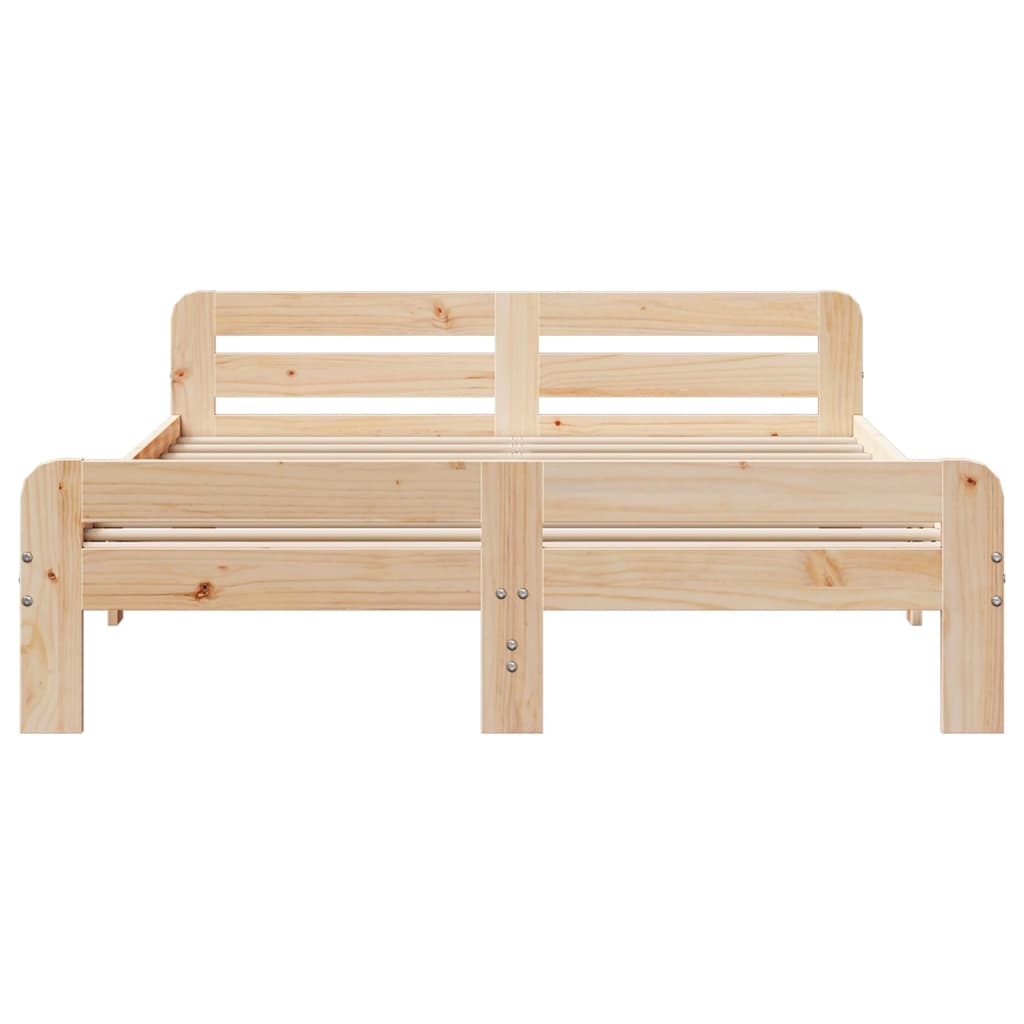 Letto senza Materasso 140x200 cm in Legno Massello di Pino