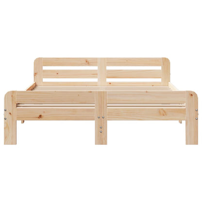Letto senza Materasso 140x200 cm in Legno Massello di Pino