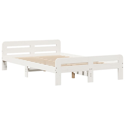 Letto senza Materasso Bianco 120x200 cm Legno Massello di Pino