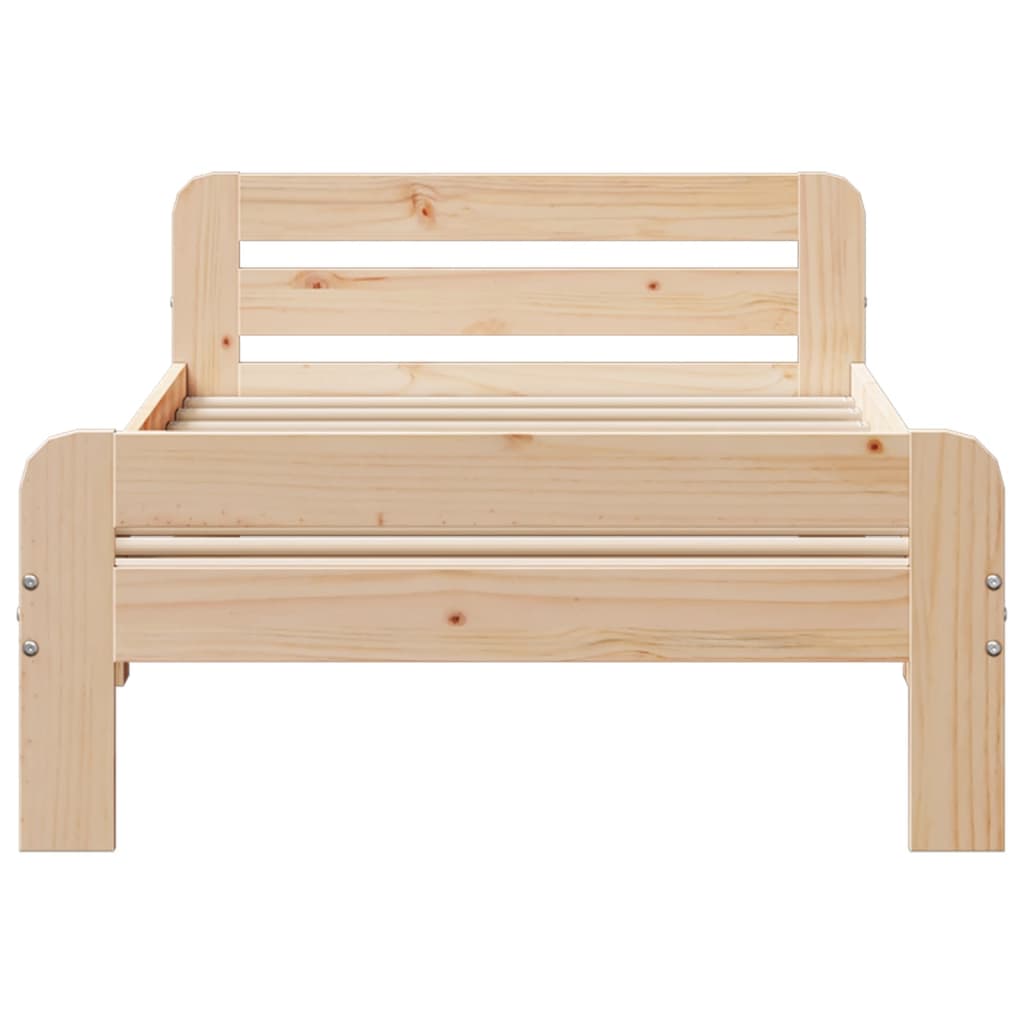 Letto senza Materasso 75x190 cm in Legno Massello Pino