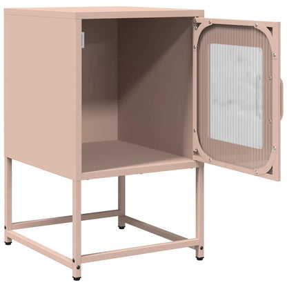 Comodino Rosa 36x39x60,5 cm in Acciaio Laminato a Freddo