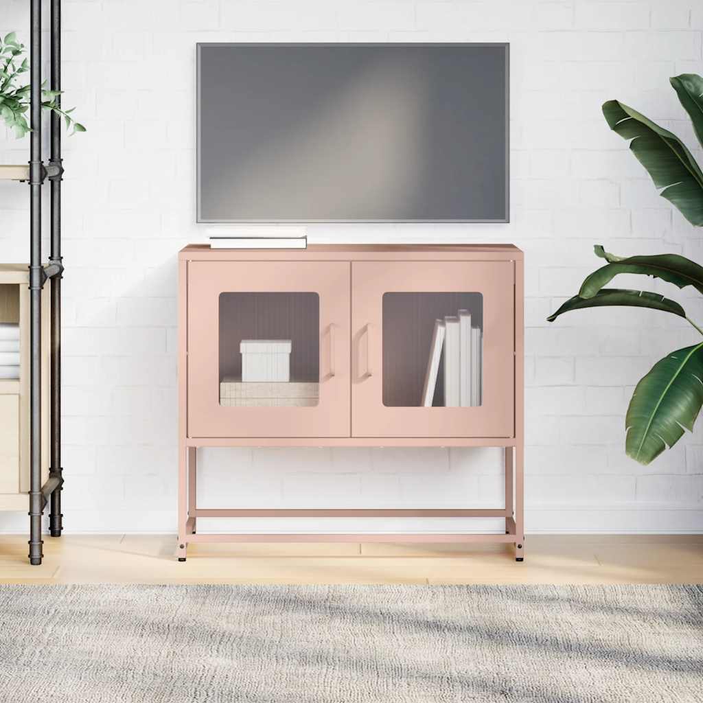 Mobile TV Rosa 68x39x60,5 cm in Acciaio Laminato a Freddo