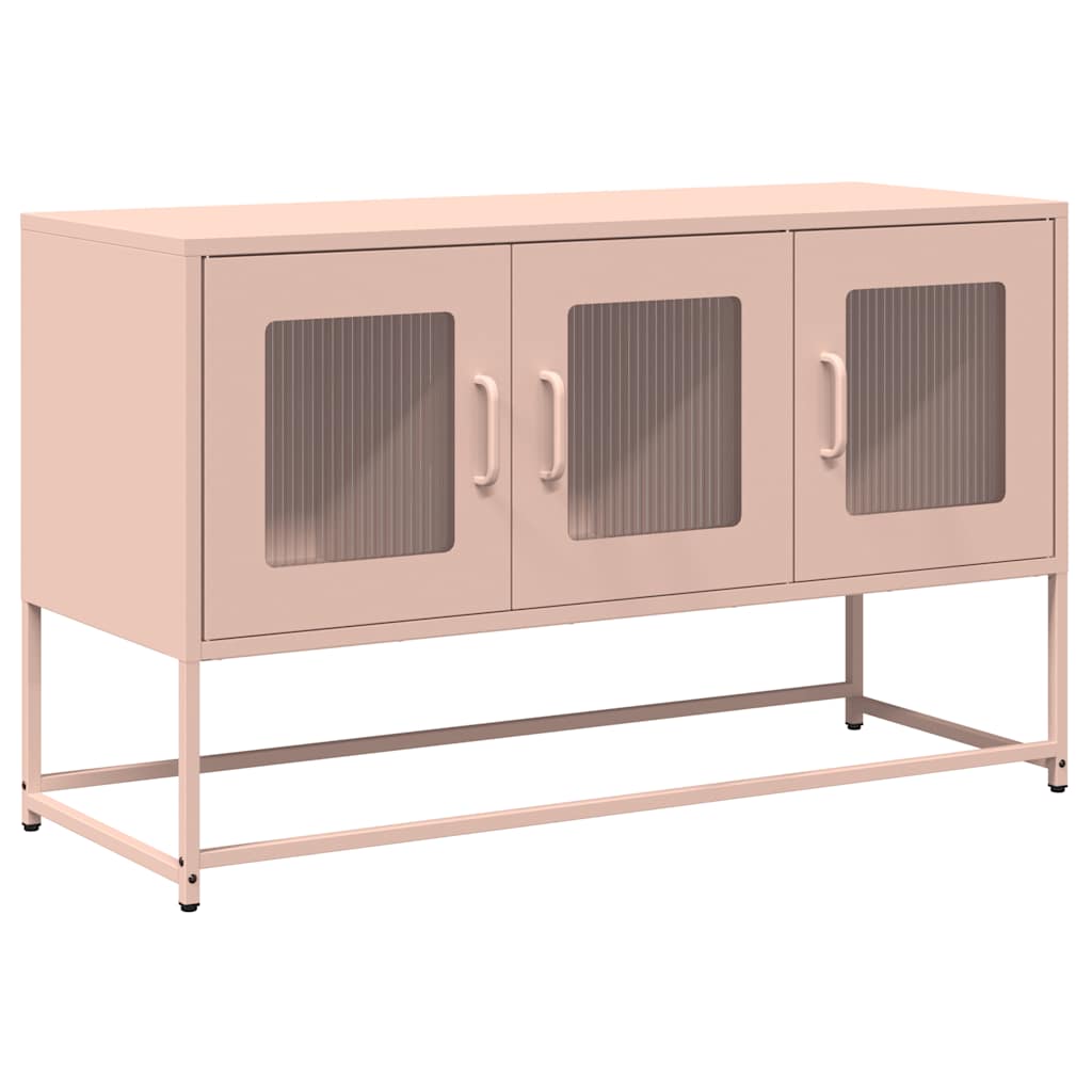 Mobile TV Rosa 100,5x39x60,5 cm in Acciaio Laminato a Freddo