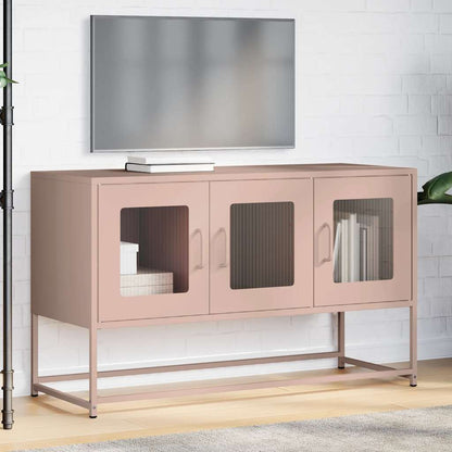 Mobile TV Rosa 100,5x39x60,5 cm in Acciaio Laminato a Freddo