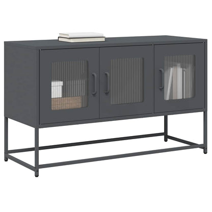 Mobile TV Antracite 100,5x39x60,5 cm Acciaio Laminato a Freddo