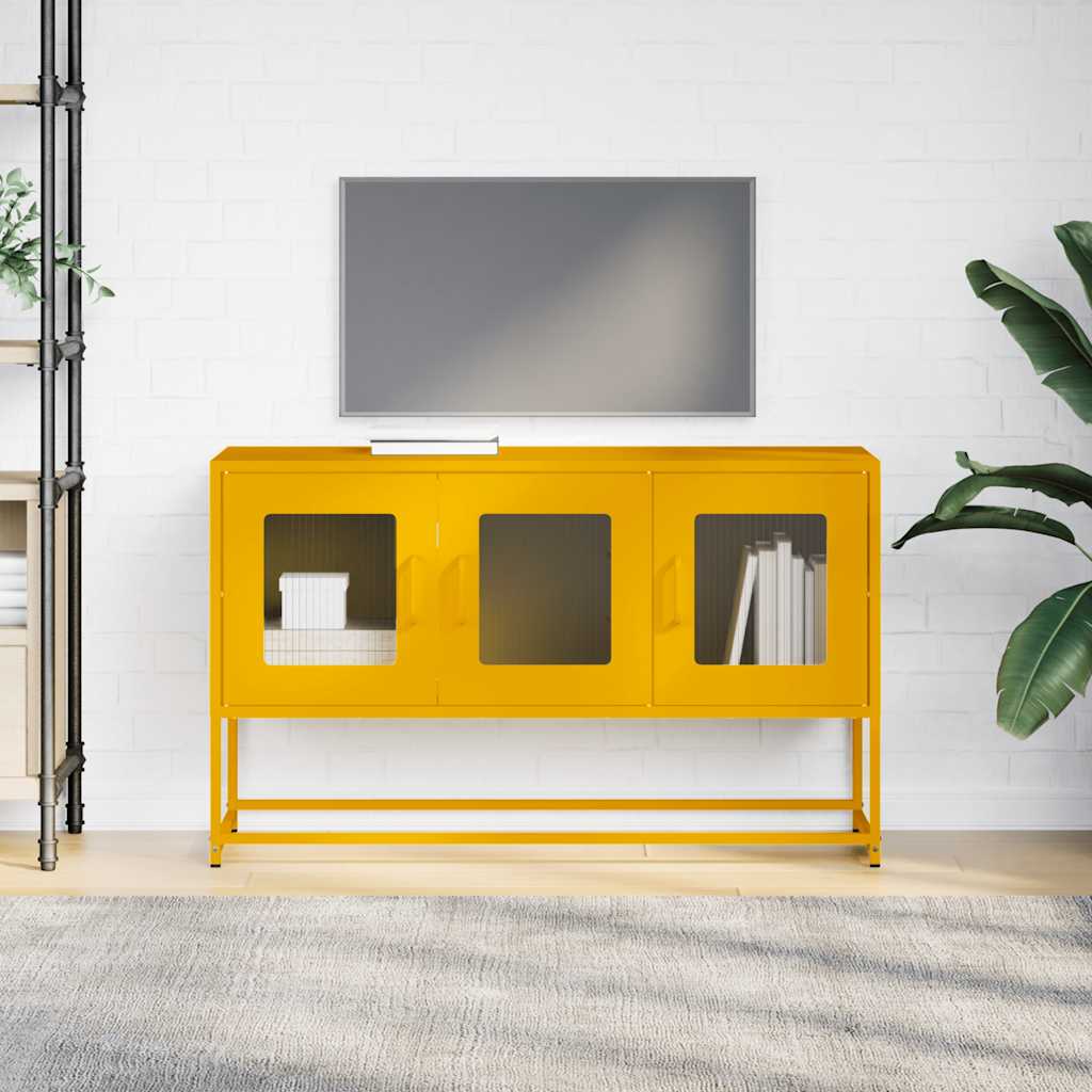 Mobile TV Giallo Senape 100,5x39x60,5 cm in Acciaio