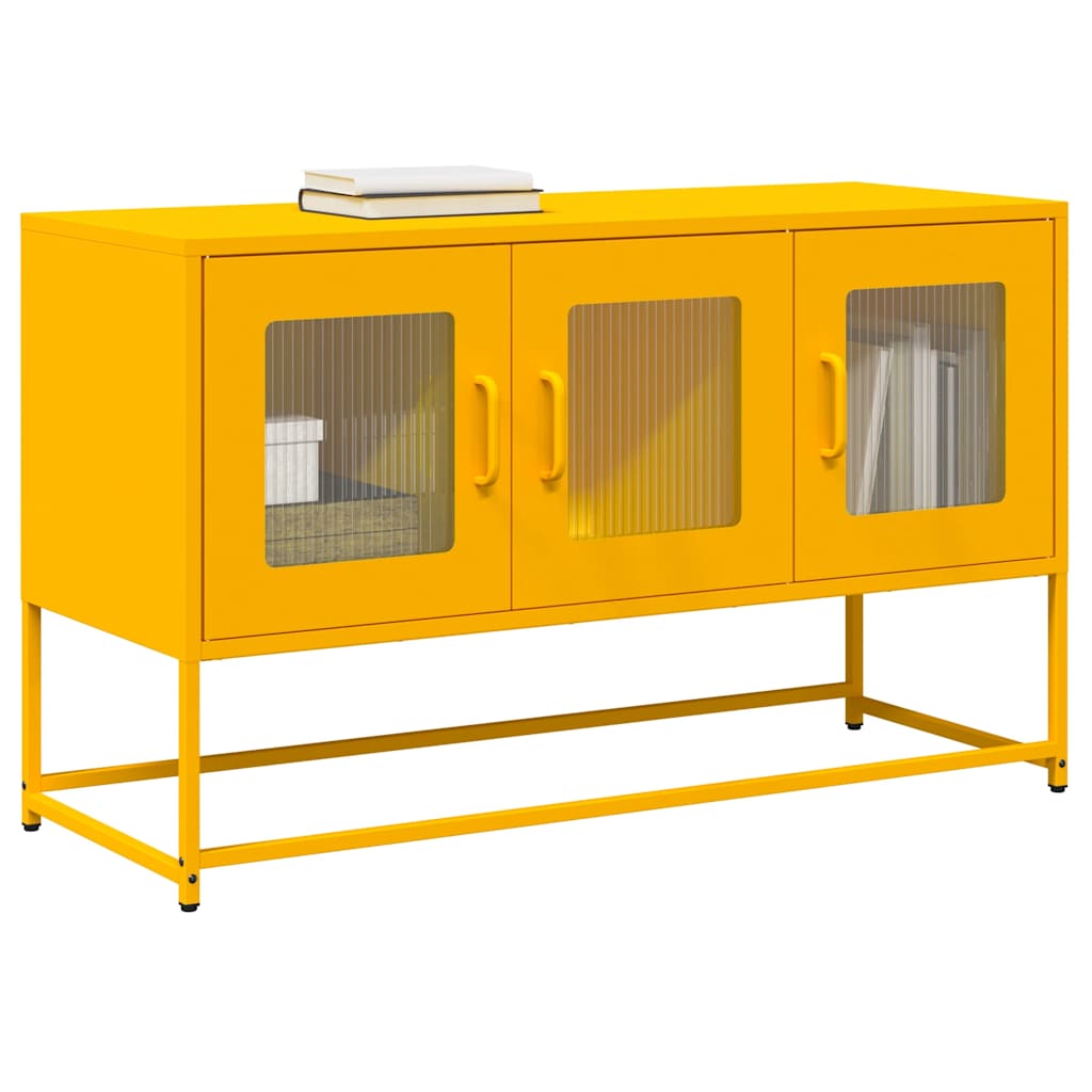 Mobile TV Giallo Senape 100,5x39x60,5 cm in Acciaio