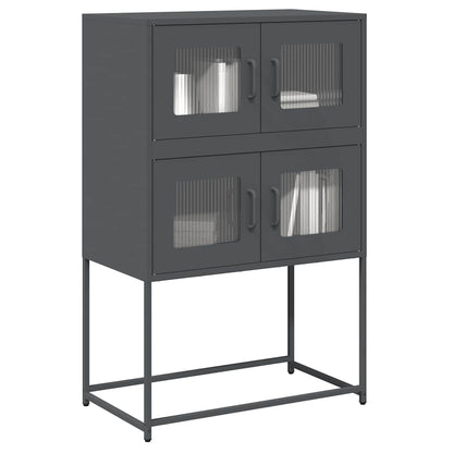Credenza Antracite 68x39x107 cm Acciaio