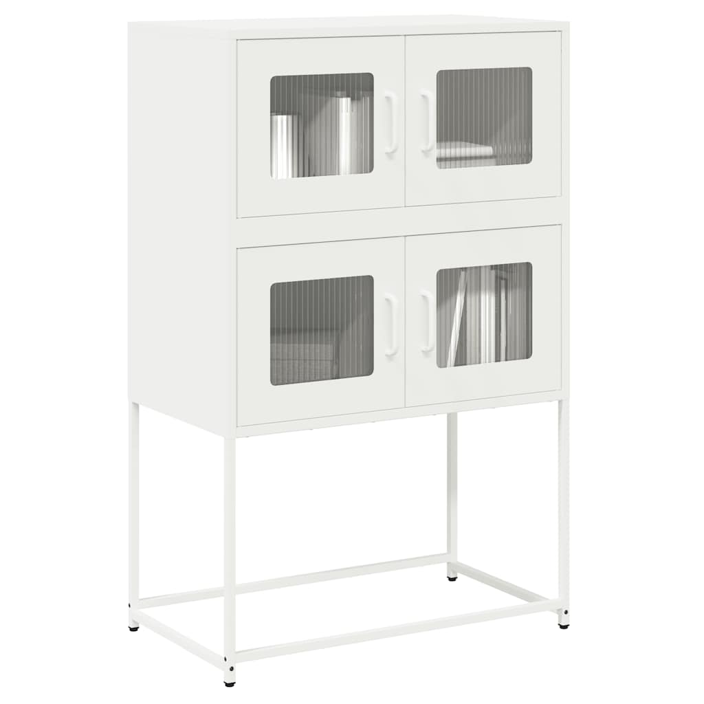 Credenza Bianca 68x39x107 cm in Acciaio
