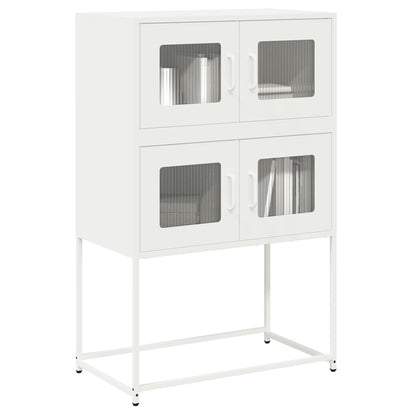 Credenza Bianca 68x39x107 cm in Acciaio