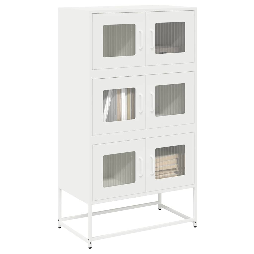 Credenza Bianca 68x39x123 cm in Acciaio