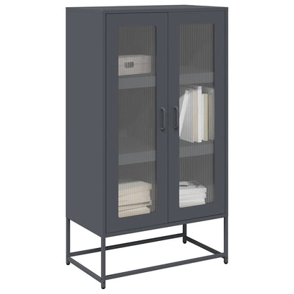 Credenza Antracite 68x39x123 cm Acciaio