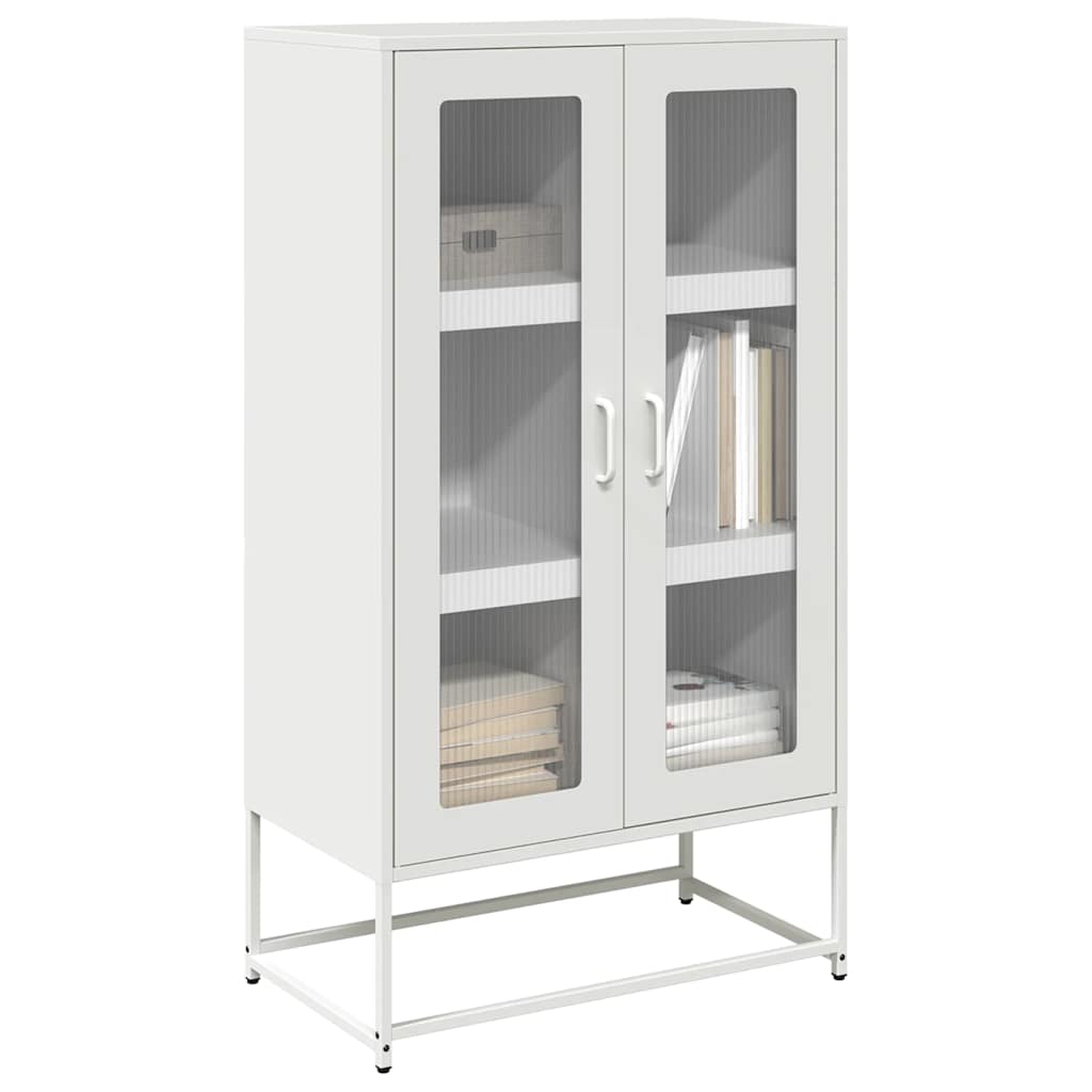 Credenza Bianca 68x39x123 cm in Acciaio