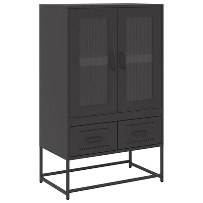 Credenza Nera 68x39x111,5 cm Acciaio