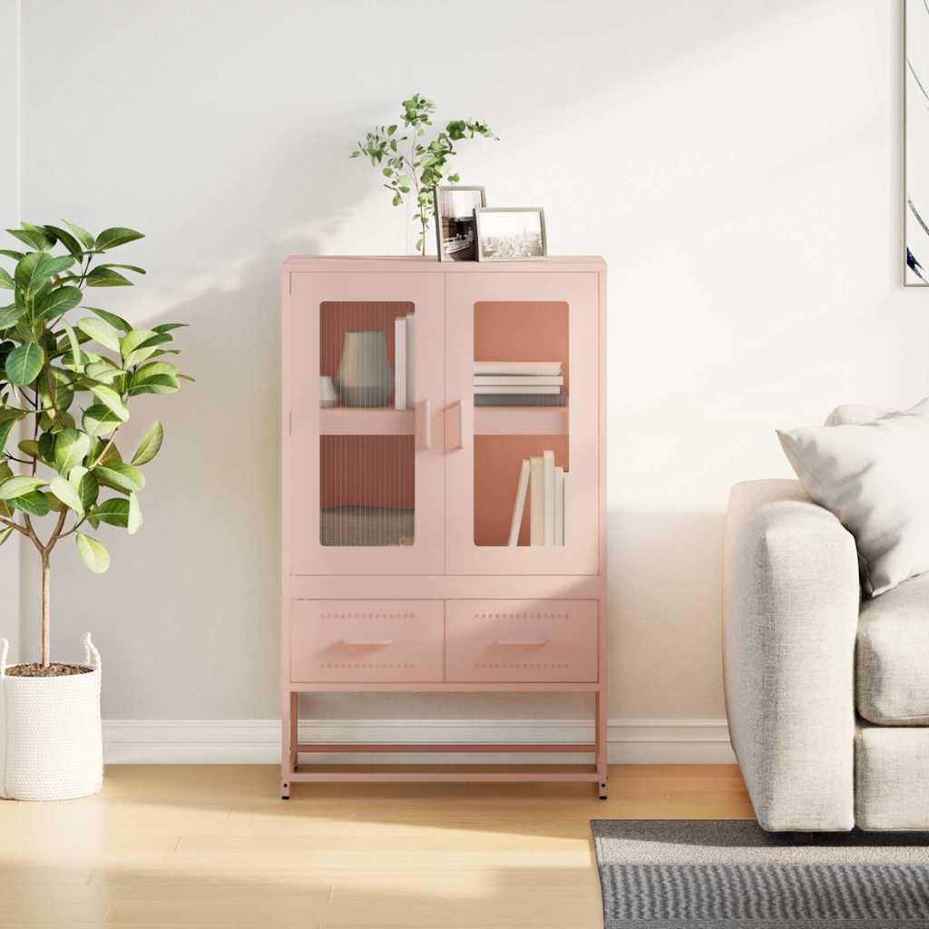 Credenza Rosa 68x39x111,5 cm Acciaio