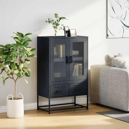 Credenza Antracite 68x39x111,5 cm Acciaio