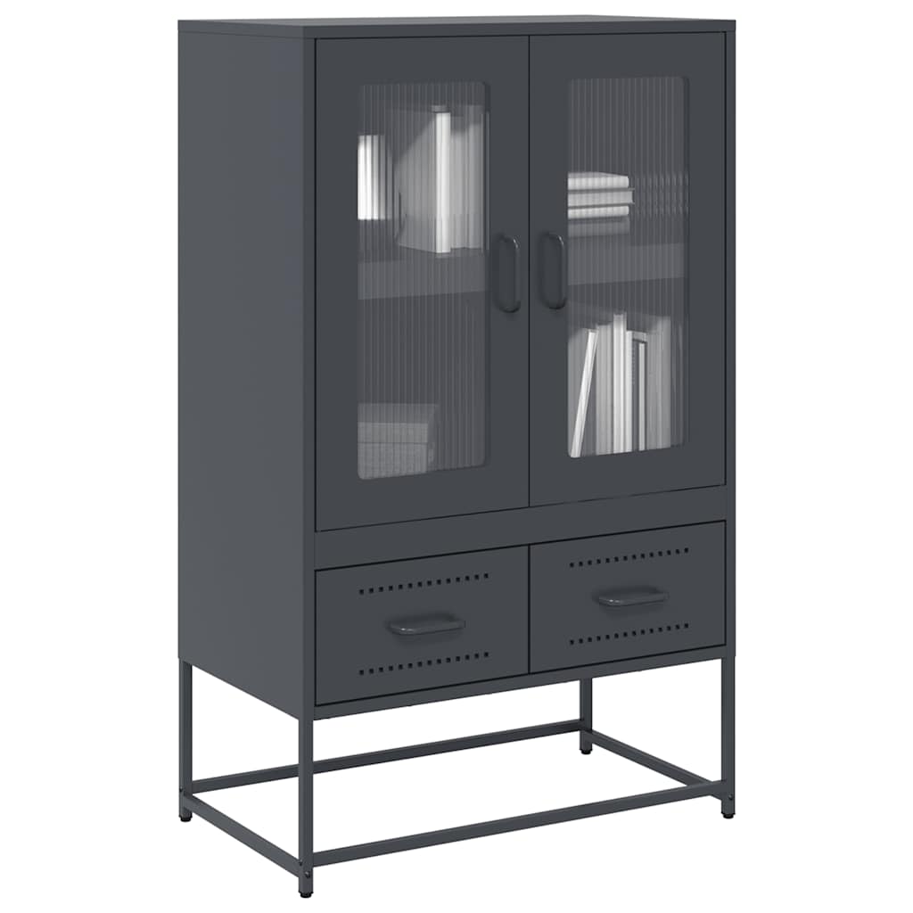 Credenza Antracite 68x39x111,5 cm Acciaio