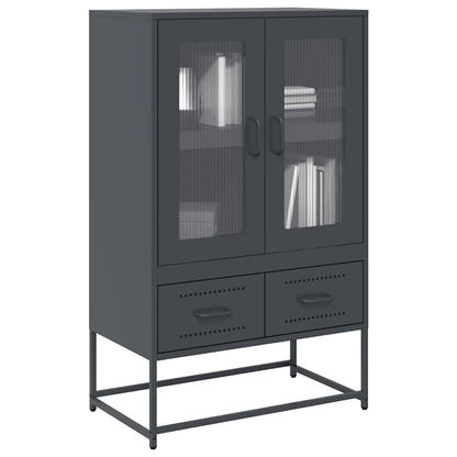 Credenza Antracite 68x39x111,5 cm Acciaio