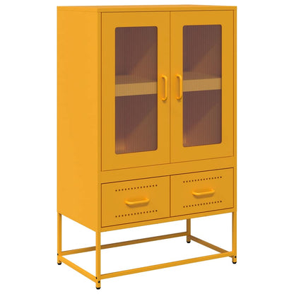 Credenza Giallo Senape 68x39x111,5 cm in Acciaio