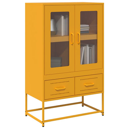 Credenza Giallo Senape 68x39x111,5 cm in Acciaio