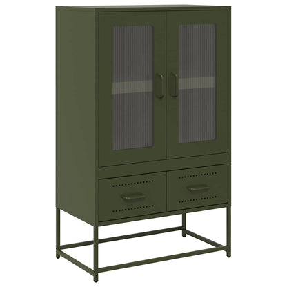 Credenza Verde Oliva 68x39x111,5 cm in Acciaio