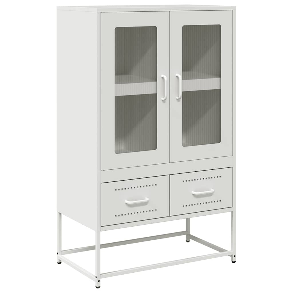 Credenza Bianca 68x39x111,5 cm Acciaio