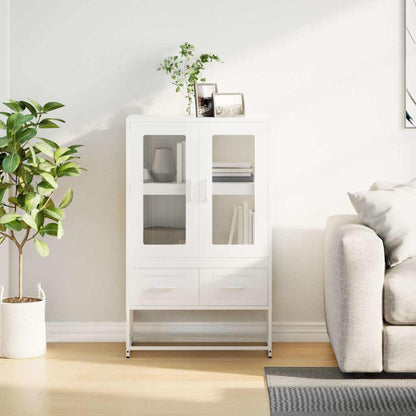 Credenza Bianca 68x39x111,5 cm Acciaio