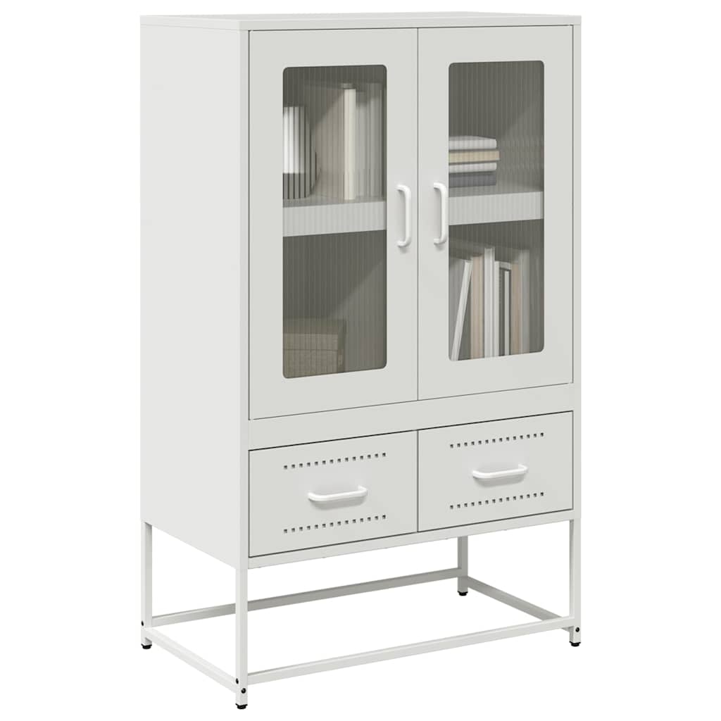 Credenza Bianca 68x39x111,5 cm Acciaio