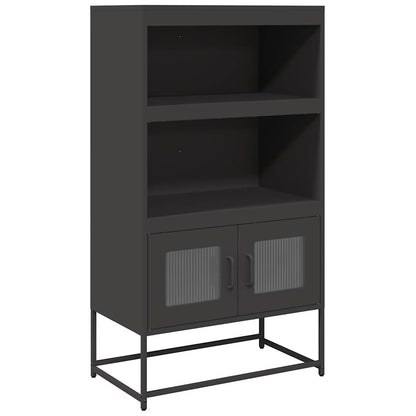 Credenza Nera 68x39x123 cm in Acciaio