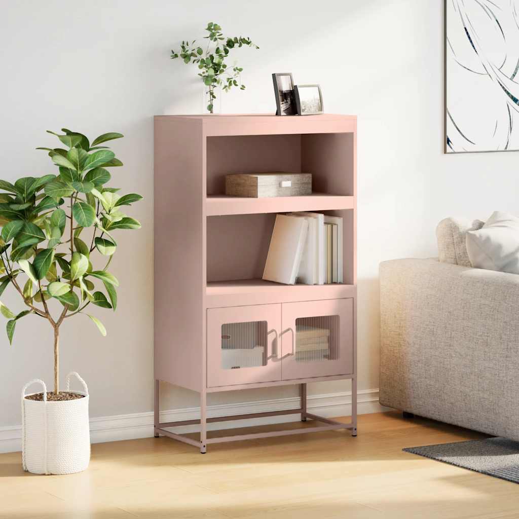 Credenza Rosa 68x39x123 cm in Acciaio
