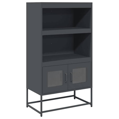 Credenza Antracite 68x39x123 cm Acciaio