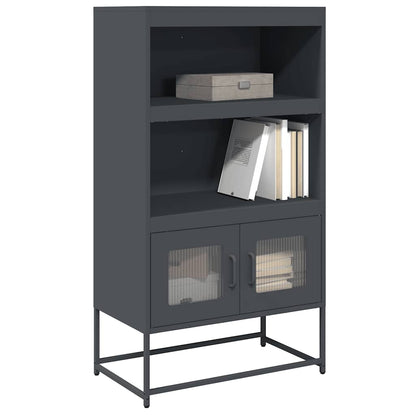 Credenza Antracite 68x39x123 cm Acciaio