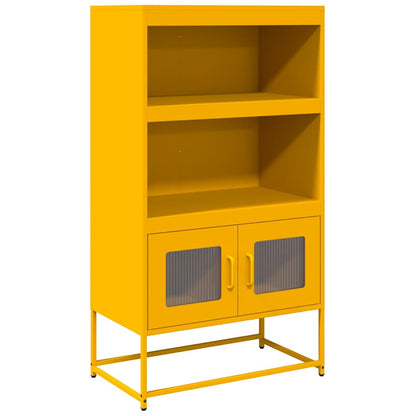 Credenza Giallo Senape 68x39x123 cm in Acciaio