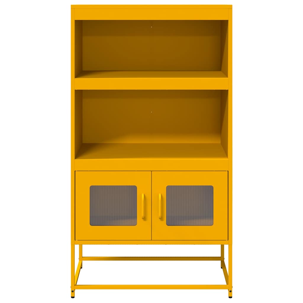 Credenza Giallo Senape 68x39x123 cm in Acciaio
