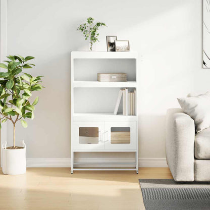 Credenza Bianca 68x39x123 cm in Acciaio