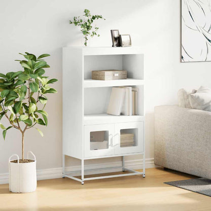 Credenza Bianca 68x39x123 cm in Acciaio