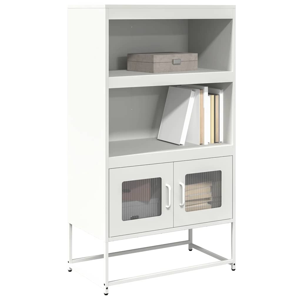 Credenza Bianca 68x39x123 cm in Acciaio