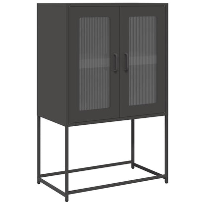 Credenza Nera 68x39x107 cm in Acciaio