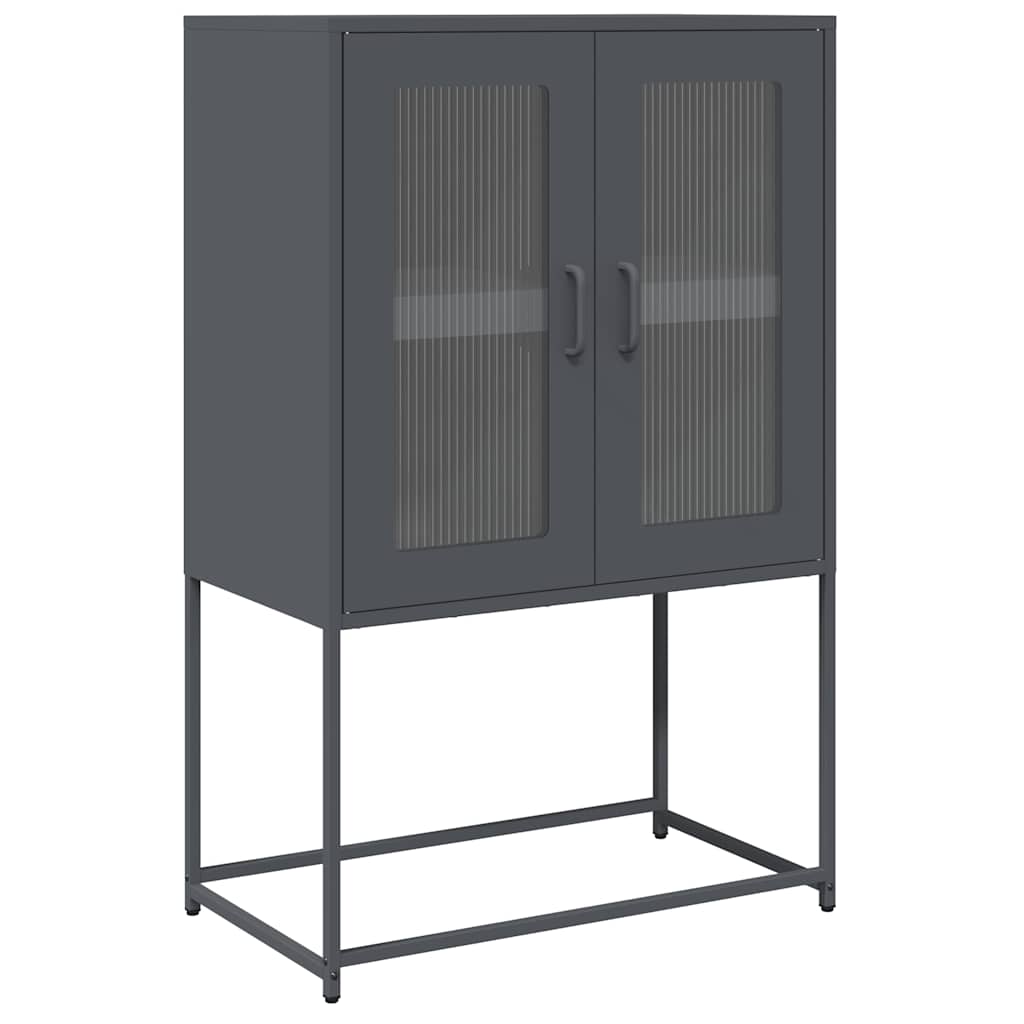 Credenza Antracite 68x39x107 cm Acciaio