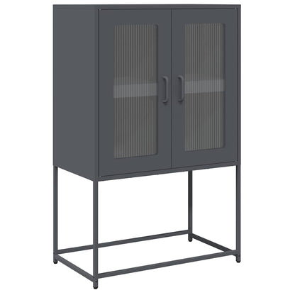 Credenza Antracite 68x39x107 cm Acciaio