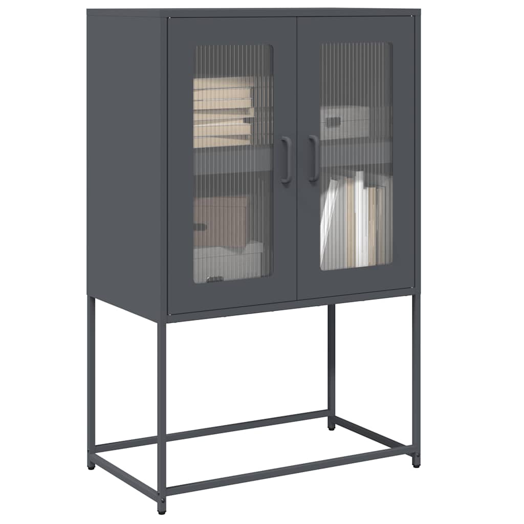 Credenza Antracite 68x39x107 cm Acciaio