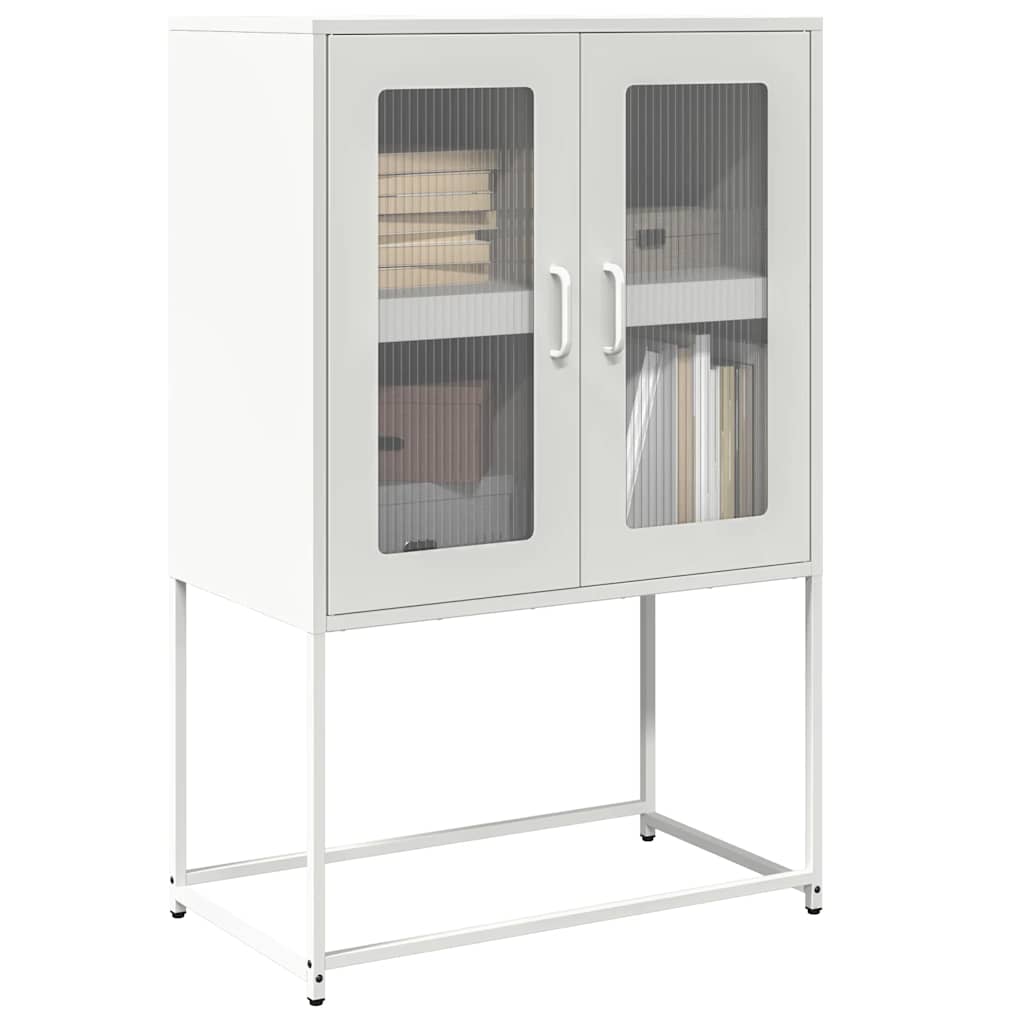 Credenza Bianca 68x39x107 cm in Acciaio