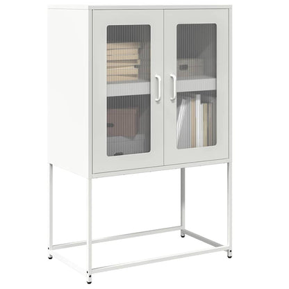 Credenza Bianca 68x39x107 cm in Acciaio