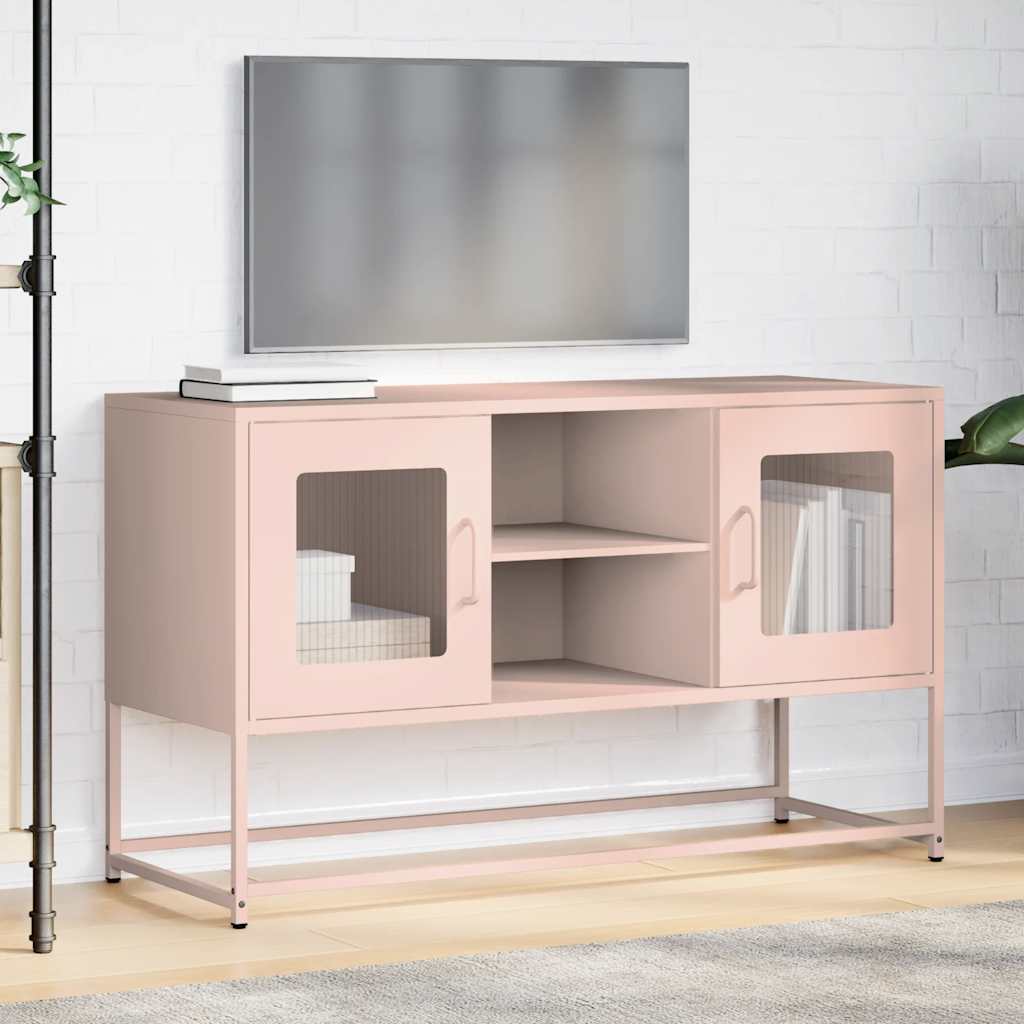 Mobile TV Rosa 100,5x39x60,5 cm in Acciaio