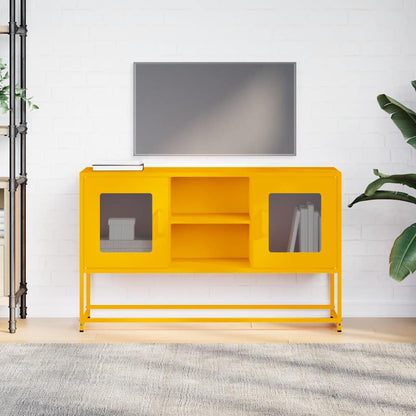 Mobile TV Giallo Senape 100,5x39x60,5 cm in Acciaio
