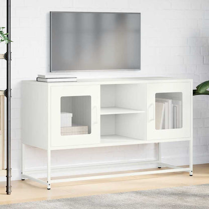 Mobile TV Bianco 100,5x39x60,5 cm in Acciaio