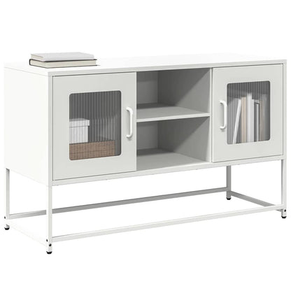 Mobile TV Bianco 100,5x39x60,5 cm in Acciaio